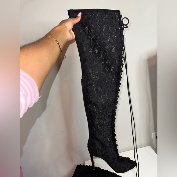 Lace Face Facts Thigh High Boot - Picture 7 of 11
